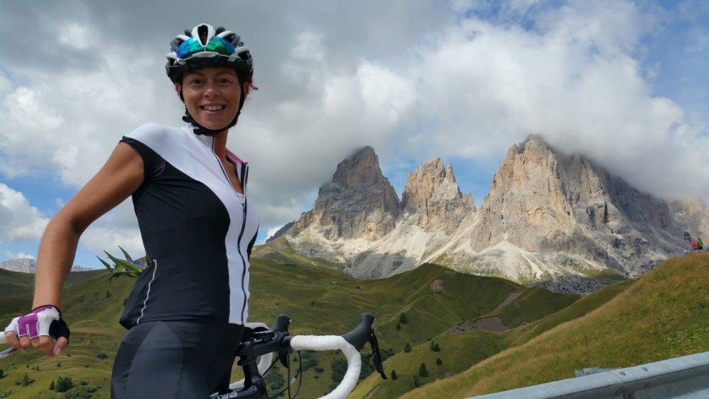Cycling route in the Dolomites
