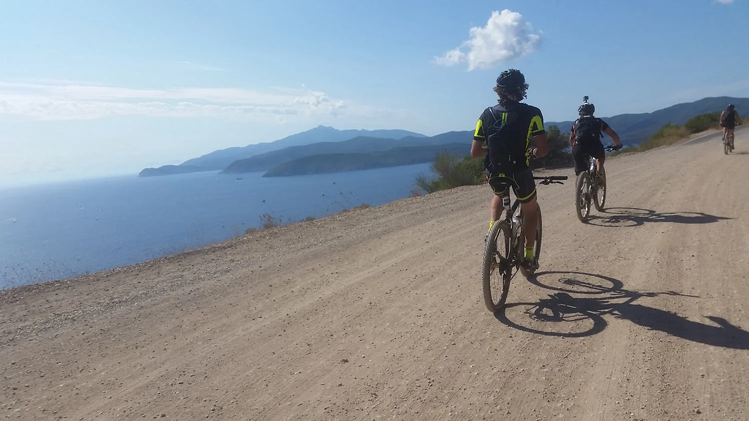 cycling along sea