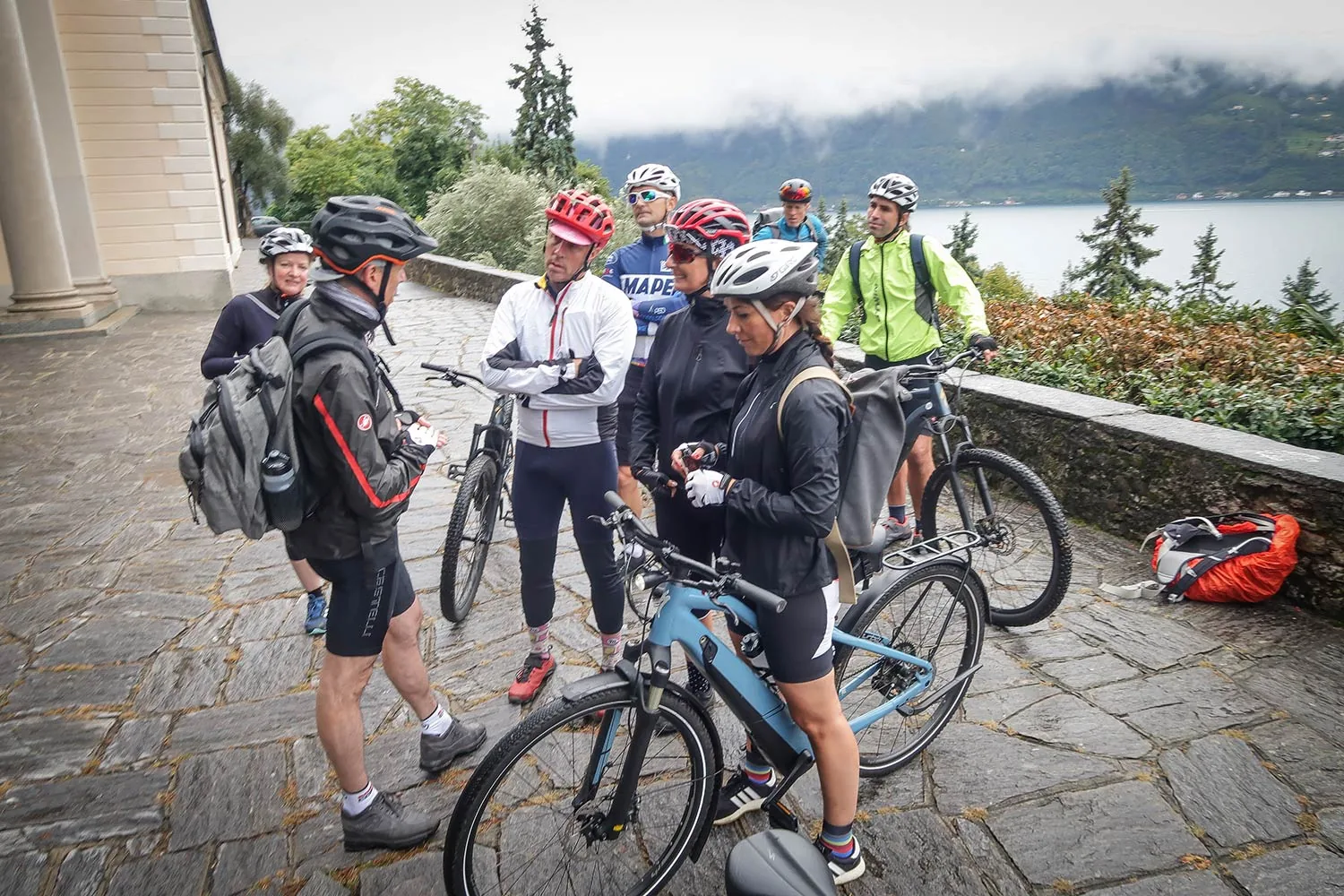 Cycling around Lake Como and Lake Lugano Sentiero dell'Olivo by mountain bike